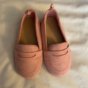 Old navy pink suede loafers